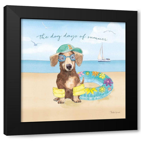 Summer Paws III Black Modern Wood Framed Art Print by Grove, Beth