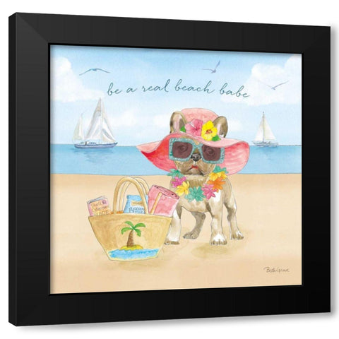 Summer Paws IV Black Modern Wood Framed Art Print by Grove, Beth