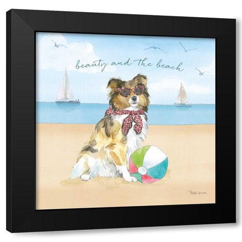 Summer Paws V Black Modern Wood Framed Art Print by Grove, Beth