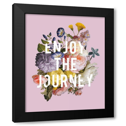 Floral Sentiment II Crop Black Modern Wood Framed Art Print by Wild Apple Portfolio