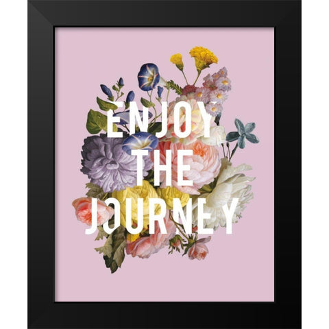Floral Sentiment II Crop Black Modern Wood Framed Art Print by Wild Apple Portfolio