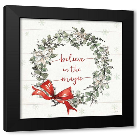 Modern Farmhouse VI Christmas Black Modern Wood Framed Art Print with Double Matting by Tavoletti, Anne