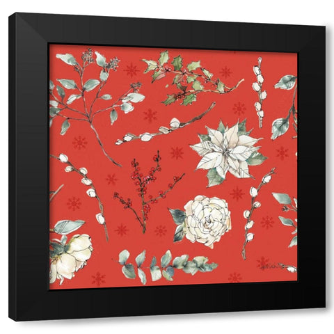 Modern Farmhouse Pattern IB Christmas Black Modern Wood Framed Art Print with Double Matting by Tavoletti, Anne