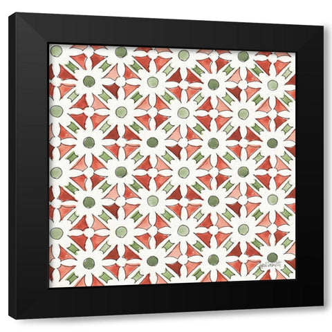 Modern Farmhouse Pattern IIA Christmas Black Modern Wood Framed Art Print with Double Matting by Tavoletti, Anne