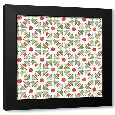 Modern Farmhouse Pattern IIB Christmas Black Modern Wood Framed Art Print with Double Matting by Tavoletti, Anne