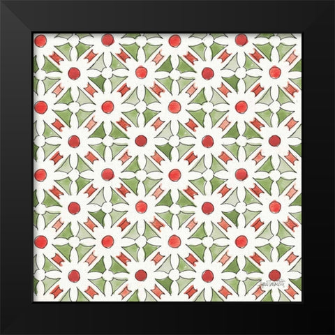Modern Farmhouse Pattern IIB Christmas Black Modern Wood Framed Art Print by Tavoletti, Anne