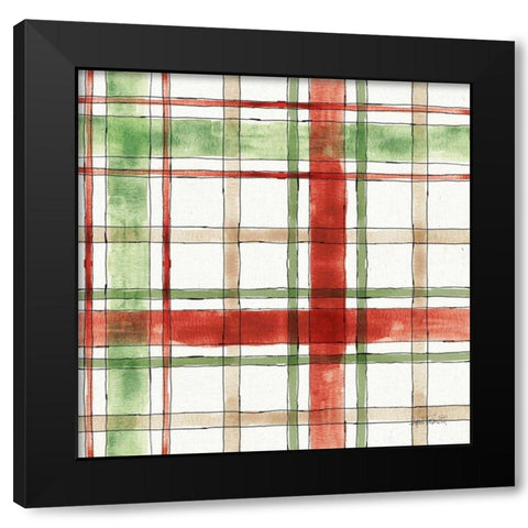 Modern Farmhouse Pattern III Christmas Black Modern Wood Framed Art Print with Double Matting by Tavoletti, Anne