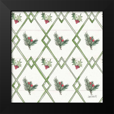 Modern Farmhouse Pattern IVB Christmas Black Modern Wood Framed Art Print by Tavoletti, Anne