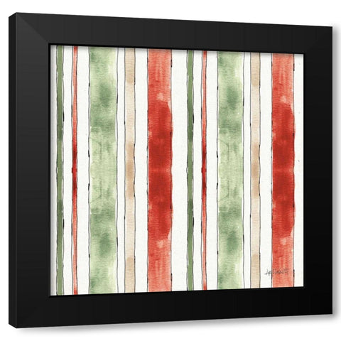 Modern Farmhouse Pattern V Christmas Black Modern Wood Framed Art Print with Double Matting by Tavoletti, Anne