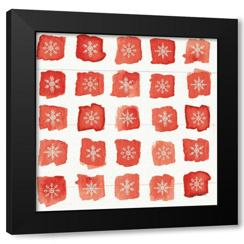 Modern Farmhouse Pattern VIIIA Christmas Black Modern Wood Framed Art Print with Double Matting by Tavoletti, Anne