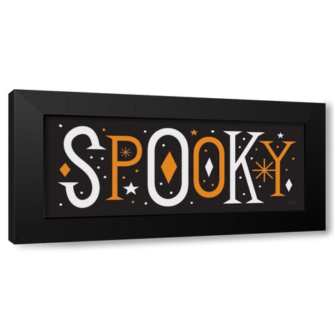 Festive Fright Spooky Black Modern Wood Framed Art Print by Mullan, Michael