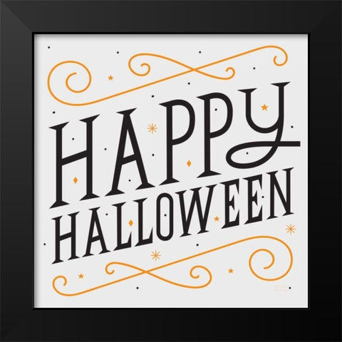 Festive Fright II Black Modern Wood Framed Art Print by Mullan, Michael