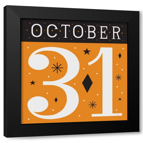 Festive Fright October 31 II Black Modern Wood Framed Art Print with Double Matting by Mullan, Michael