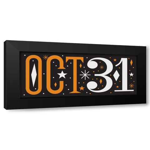 Festive Fright October 31 III Black Modern Wood Framed Art Print with Double Matting by Mullan, Michael