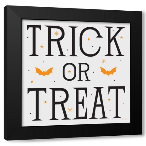 Festive Fright Trick or Treat II Black Modern Wood Framed Art Print with Double Matting by Mullan, Michael