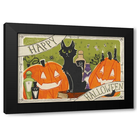 Stay Creepy I Black Modern Wood Framed Art Print with Double Matting by Penner, Janelle