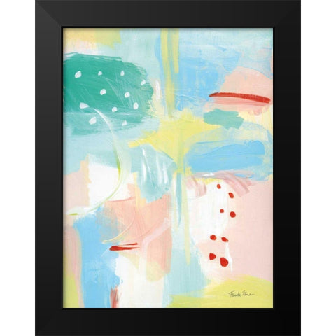 Fresh Face Abstract I Black Modern Wood Framed Art Print by Zaman, Farida