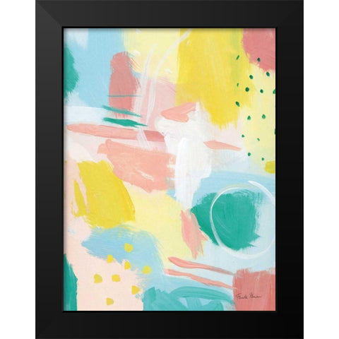Fresh Face Abstract II Black Modern Wood Framed Art Print by Zaman, Farida
