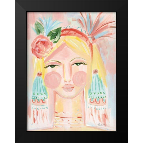 Fresh Face II Black Modern Wood Framed Art Print by Zaman, Farida