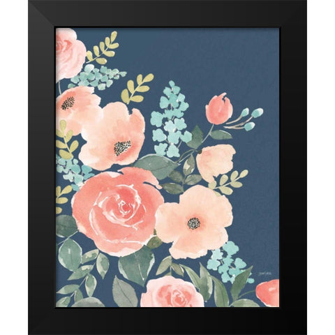 Blooming Delight I Sage Black Modern Wood Framed Art Print by Jackson, Jenaya