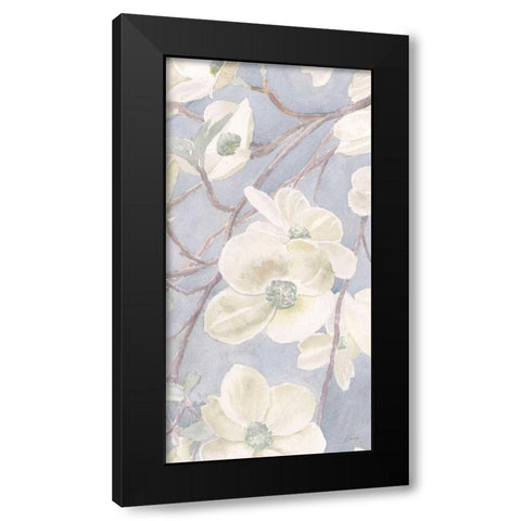 Breezy Blossoms II Sage Black Modern Wood Framed Art Print with Double Matting by Wiens, James