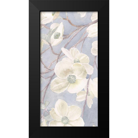 Breezy Blossoms II Sage Black Modern Wood Framed Art Print by Wiens, James