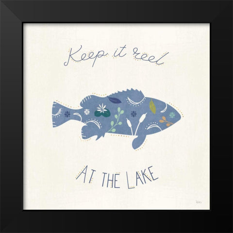 Otomi Lake IXB Black Modern Wood Framed Art Print by Charron, Veronique