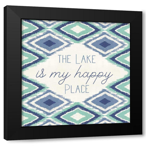 Otomi Lake XII Black Modern Wood Framed Art Print by Charron, Veronique