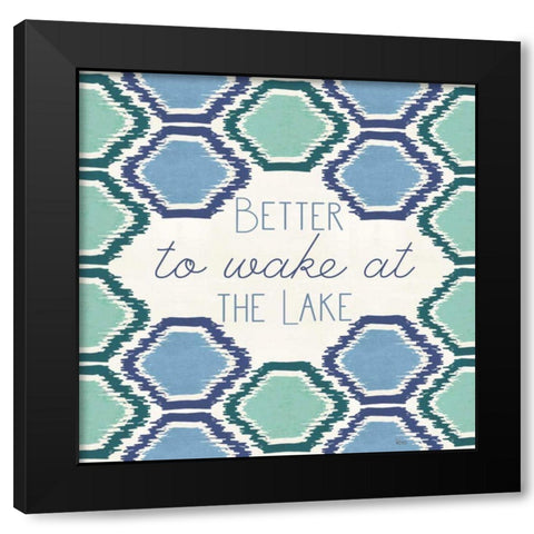 Otomi Lake XVI Black Modern Wood Framed Art Print by Charron, Veronique