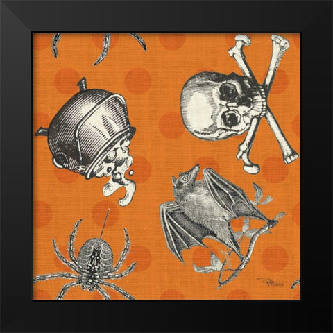Be Scary Pattern IB Black Modern Wood Framed Art Print by Pela Studio