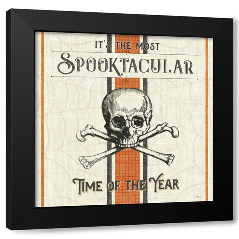 Be Scary III Black Modern Wood Framed Art Print by Pela Studio
