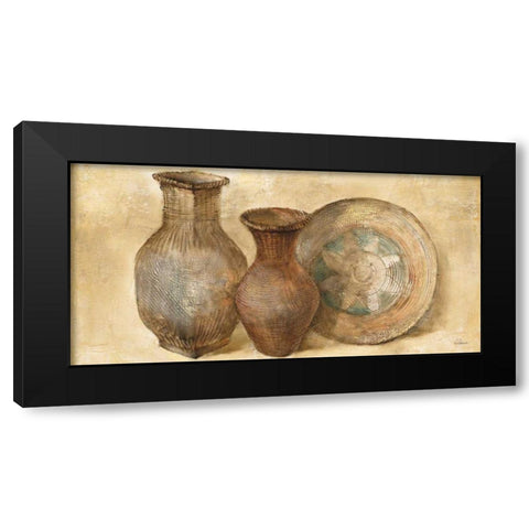 Woven Vessels II Crop Black Modern Wood Framed Art Print with Double Matting by Hristova, Albena