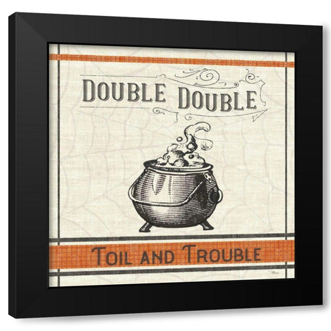 Be Scary V Black Modern Wood Framed Art Print by Pela Studio