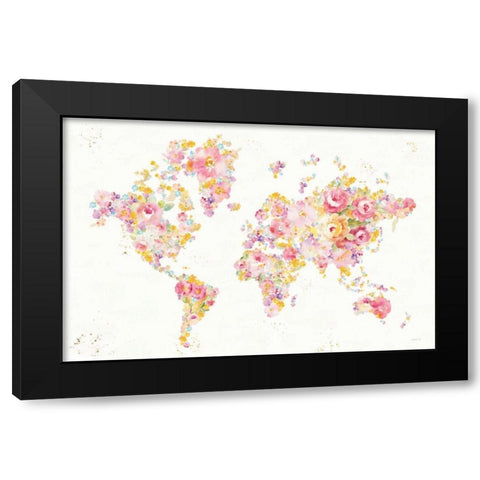 Midsummer World - No Border Black Modern Wood Framed Art Print with Double Matting by Nai, Danhui