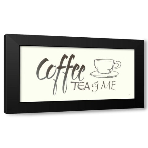 Coffee Sayings II Black Modern Wood Framed Art Print by Paschke, Chris