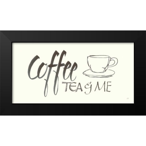 Coffee Sayings II Black Modern Wood Framed Art Print by Paschke, Chris