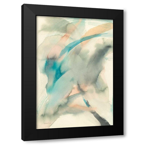 In Motion I Black Modern Wood Framed Art Print with Double Matting by Nai, Danhui