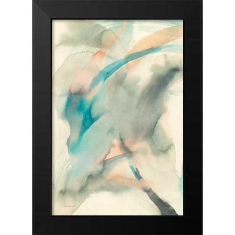 In Motion I Black Modern Wood Framed Art Print by Nai, Danhui