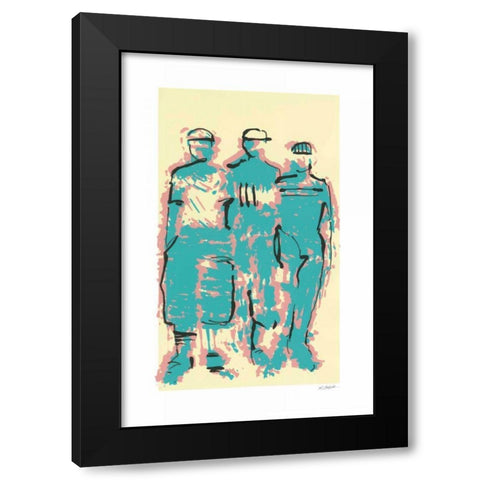 Triumphant Black Modern Wood Framed Art Print with Double Matting by Schick, Mike