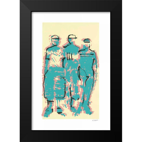 Triumphant Black Modern Wood Framed Art Print by Schick, Mike