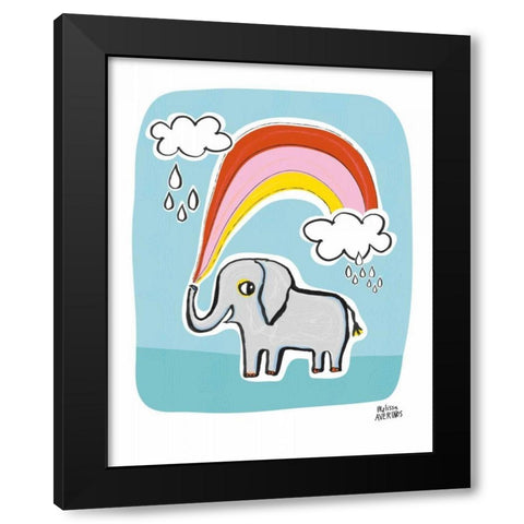 Wild About You Elephant Black Modern Wood Framed Art Print by Averinos, Melissa