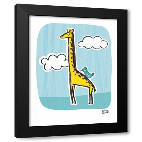 Wild About You Giraffe Black Modern Wood Framed Art Print with Double Matting by Averinos, Melissa