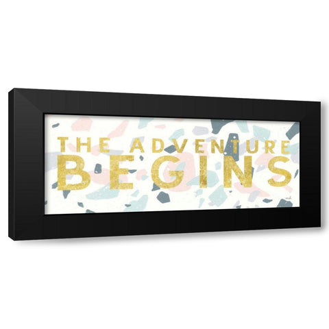Terrazzo Inspiration III Black Modern Wood Framed Art Print by Hershey, Moira