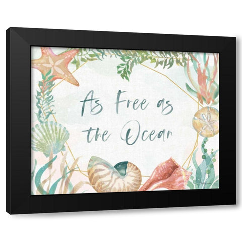 Watercolor Coast II v2 Black Modern Wood Framed Art Print by Grove, Beth