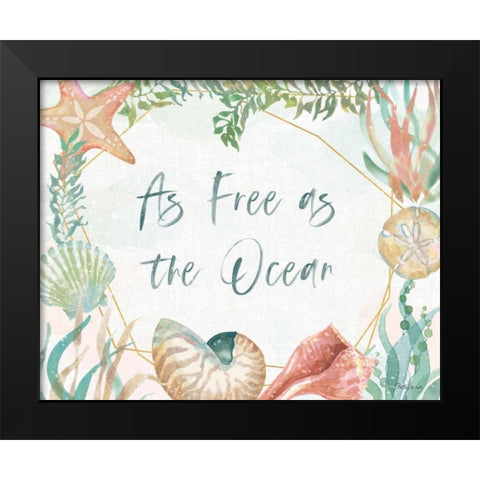 Watercolor Coast II v2 Black Modern Wood Framed Art Print by Grove, Beth