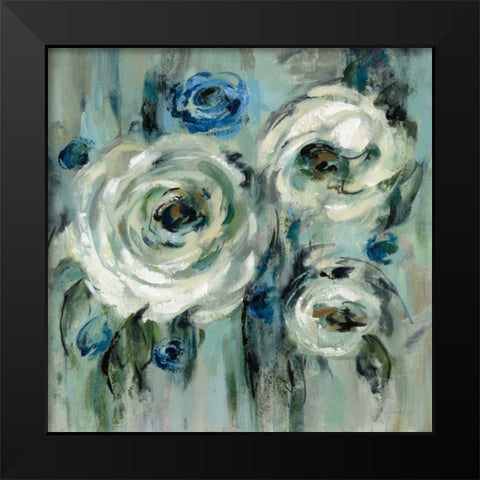 Big Sage Flowers Black Modern Wood Framed Art Print by Vassileva, Silvia