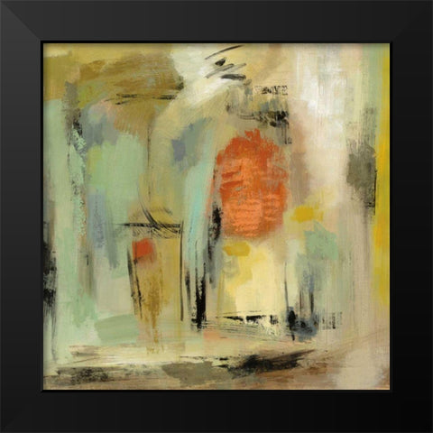 Kyoto Street Black Modern Wood Framed Art Print by Vassileva, Silvia
