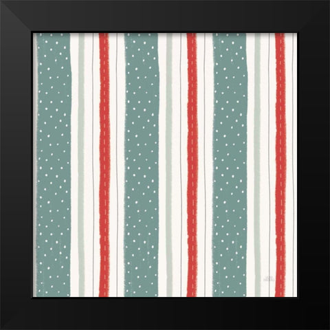 Christmas Village Pattern IIA Black Modern Wood Framed Art Print by Marshall, Laura