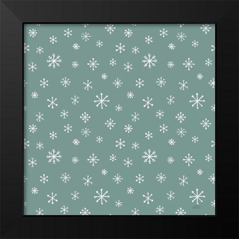 Christmas Village Pattern IXA Black Modern Wood Framed Art Print by Marshall, Laura