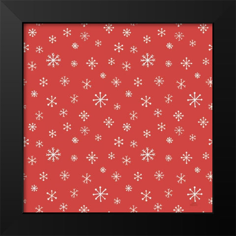 Christmas Village Pattern IXB Black Modern Wood Framed Art Print by Marshall, Laura